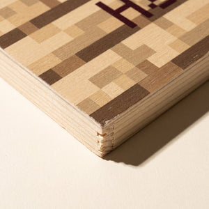 Canto del cartel de madera