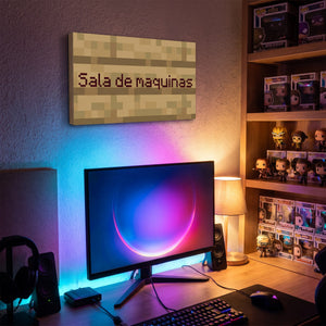 Cartel personalizado en una habitación